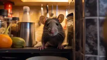 Rat dans le grenier à Soissons en hiver